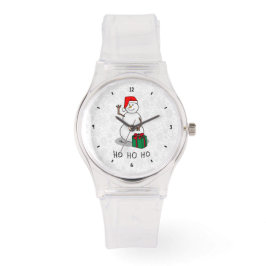 Ho Ho Ho God jul Santa Cute Snögubbe Armbandsur