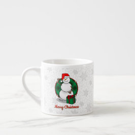 Ho Ho Ho God jul Santa Cute Snögubbe Espressomugg