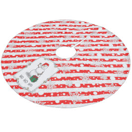 Ho Ho Ho God jul Santa Cute Snögubbe Julgransmatta Fleece