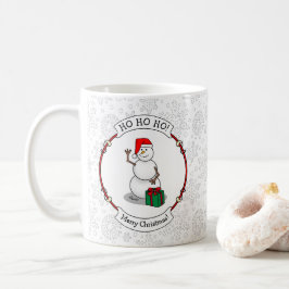Ho Ho Ho God jul Santa Cute Snögubbe Kaffemugg