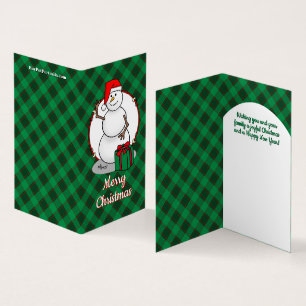 Ho Ho Ho God jul Santa Cute Snögubbe Kort