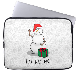 Ho Ho Ho God jul Santa Cute Snögubbe Laptop Fodral