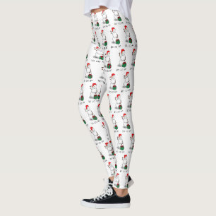 Ho Ho Ho God jul Santa Cute Snögubbe Leggings