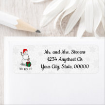 Ho Ho Ho God jul Santa Cute Snögubbe