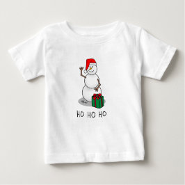 Ho Ho Ho God jul Santa Cute Snögubbe T Shirt
