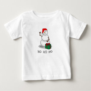 Ho Ho Ho God jul Santa Cute Snögubbe T Shirt