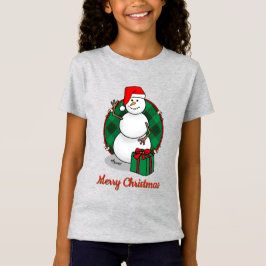 Ho Ho Ho God jul Santa Cute Snögubbe T Shirt