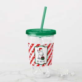 Ho Ho Ho God jul Santa Cute Snögubbe Take Away Mugg