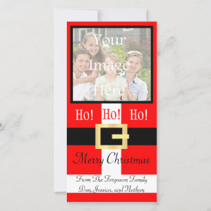 Ho ho ho God jul Santa Kostym Photocard Julkort