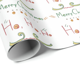 HO HO HO god jul som slår in papper Presentpapper
