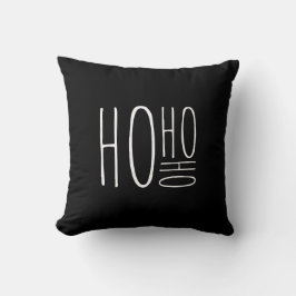 HO HO HO God Jul Svart Chic Farmouse Stil Kudde