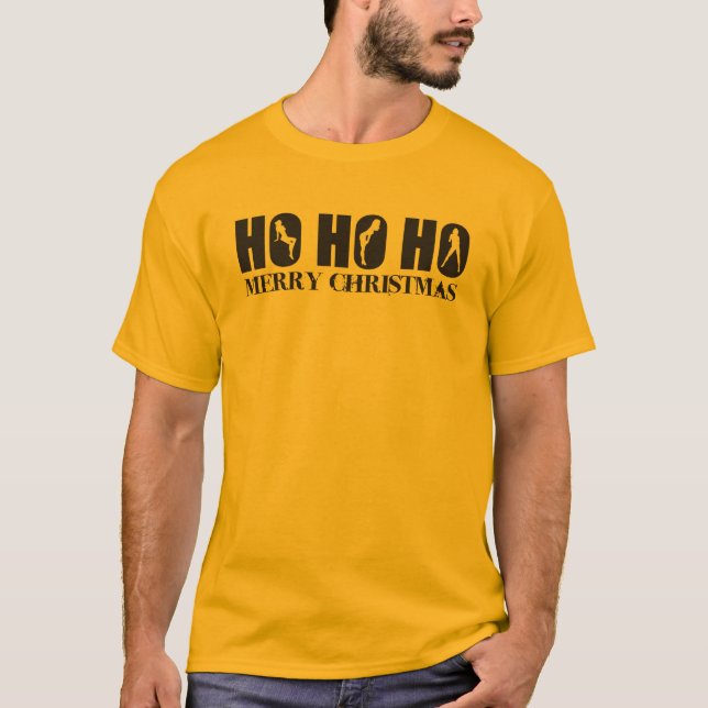 Ho Ho Ho God jul T Shirt (Framsida)