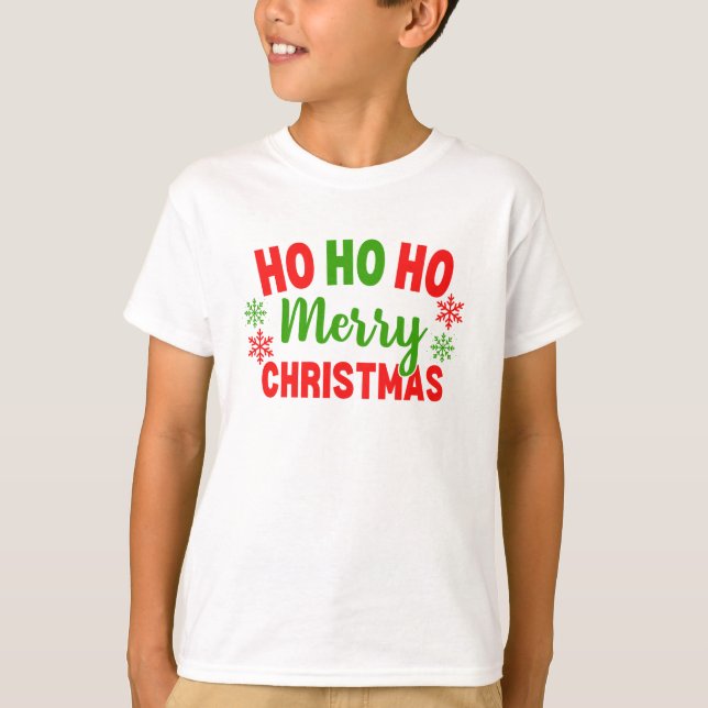 HO HO HO GOD JUL T SHIRT (Framsida)