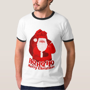 Ho Ho Ho god julSanta manar röda t-skjorta T Shirt