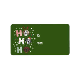 Ho Ho Ho Great dane God jul Adressetikett