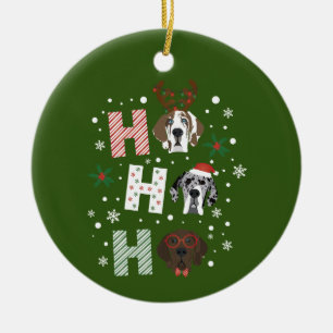 Ho Ho Ho Great dane God jul Julgransprydnad Keramik