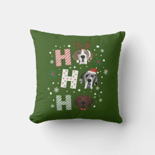 Ho Ho Ho Great dane God jul Kudde