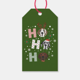 Ho Ho Ho Great dane God jul Presentetikett
