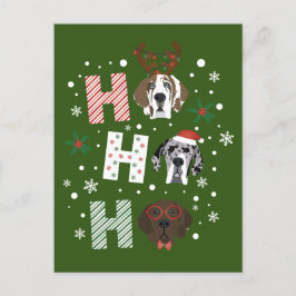 Ho Ho Ho Great dane God jul Vykort