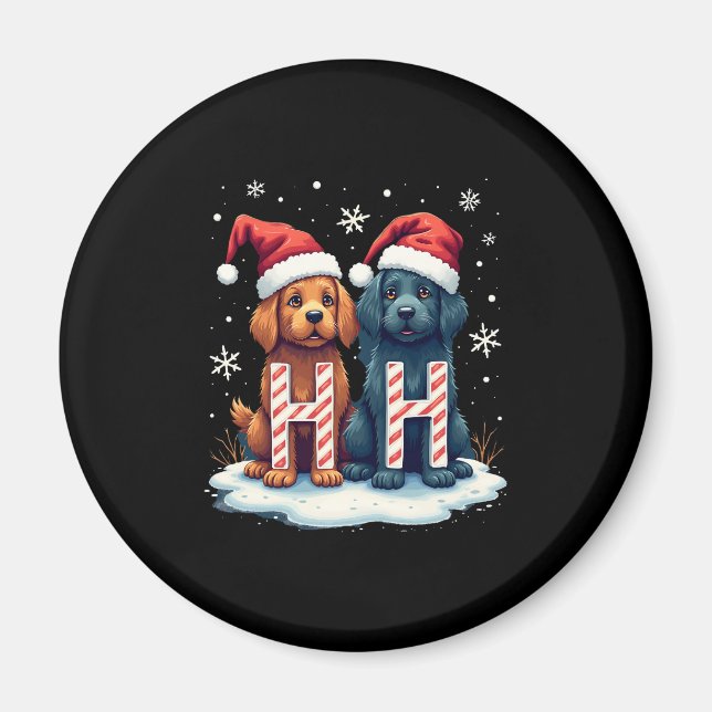 Ho Ho Ho Great Pyrenees Dog Lover Christmas Santa  Magnet (Framsidan)