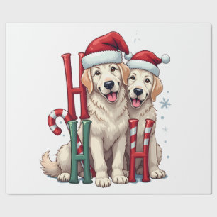 Ho Ho Ho Great Pyrenees hundälskare jul Santa Presentpapper
