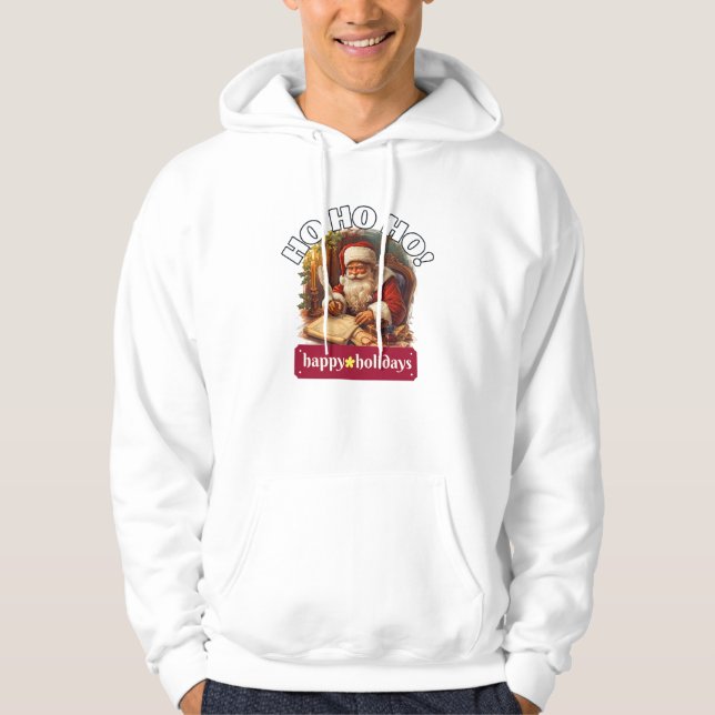Ho Ho Ho Happy Holidays Sweatshirt | Holiday Gift  (Framsida)