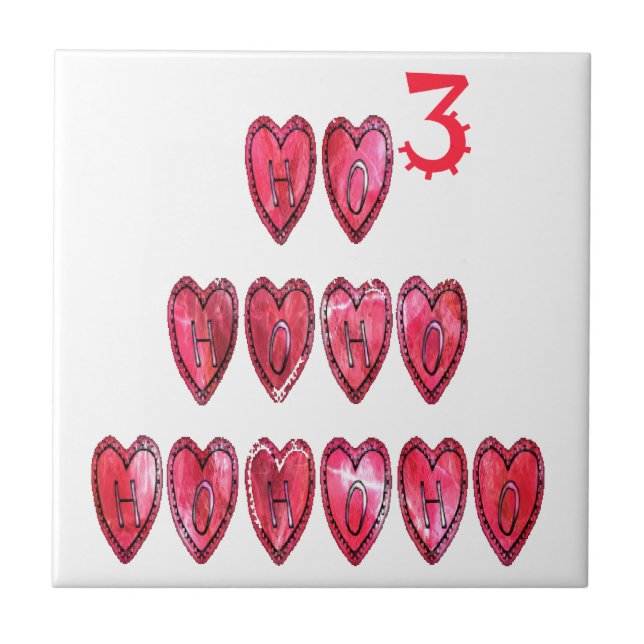 Ho Ho Ho Hearts Collection. Kakelplatta (Framsidan)
