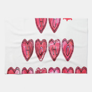 Ho Ho Ho Hearts Collection. Kökshandduk