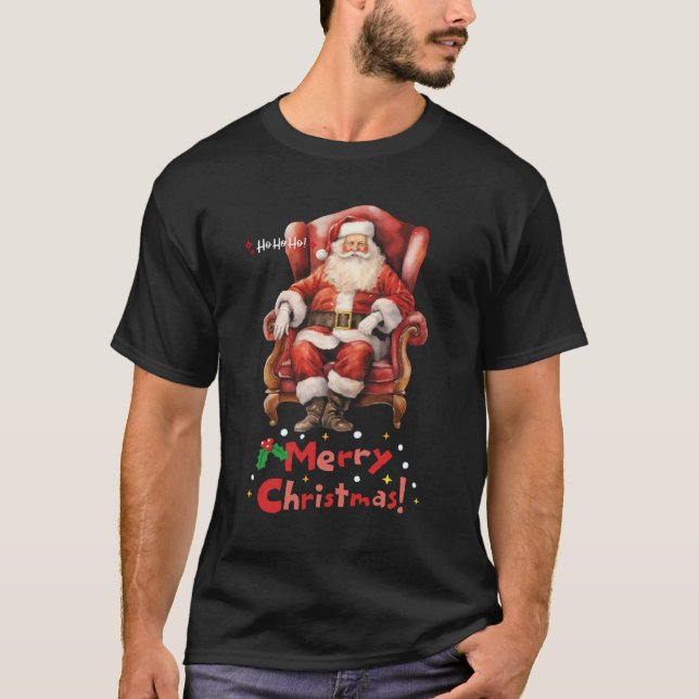 Ho Ho Ho-helg Santa T Shirt (Framsida)