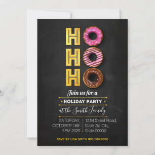 HO! HO! HO! Helgdag Donuts Party Inbjudningar