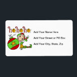 Ho Ho Ho Helgdag Elf Fraktsedel<br><div class="desc">En söt julklapp som är klädd i ett rött strumplock och en helgdag som vilar mot en träd-dekorerad text i boll och candy cane läser Ho Ho Ho på helgdag T-shirts,  mugg,  säckar,  sweatshirts,  keepsakes,  knappar,  magneter,  klistermärken med mera!</div>