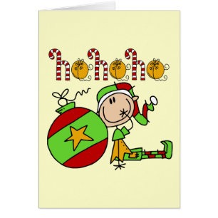 Ho Ho Ho Helgdag Elf Hälsningskort