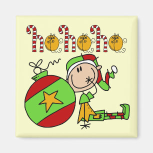 Ho Ho Ho Helgdag Elf jul Magnet