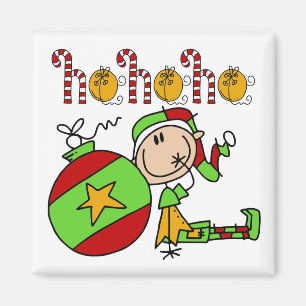 Ho Ho Ho Helgdag Elf Magnet