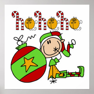 Ho Ho Ho Helgdag Elf Poster