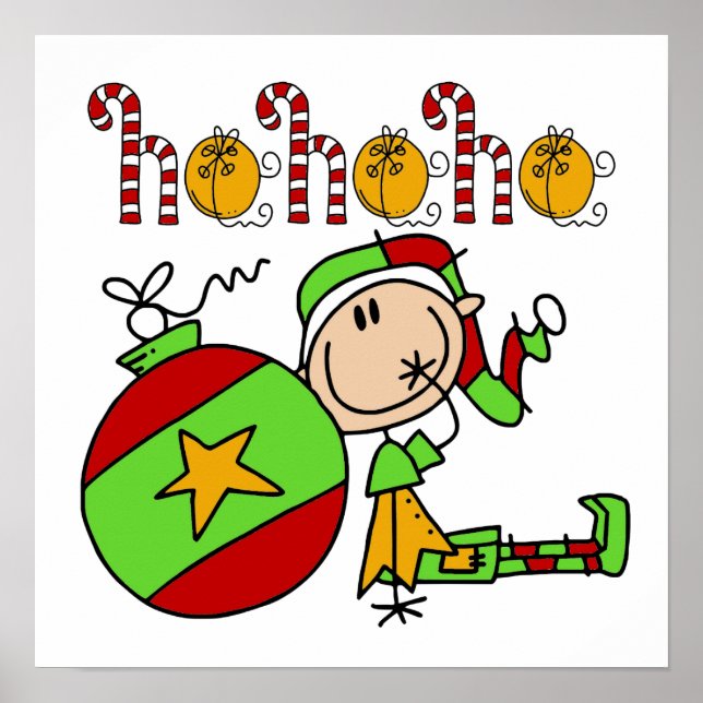 Ho Ho Ho Helgdag Elf Poster (Framsidan)