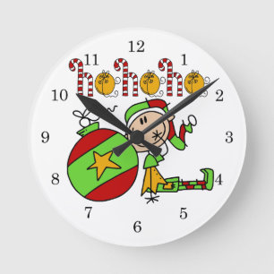 Ho Ho Ho Helgdag Elf Rund Klocka