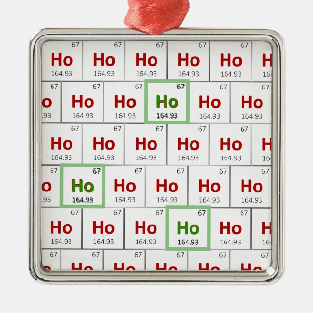 ’Ho Ho Ho’ Helgdag Periodic Bord Ornament (Framsidan)