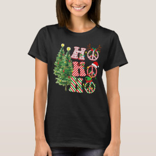 Ho Ho Ho Hippie julshirt, Fredstecken Kristus T Shirt