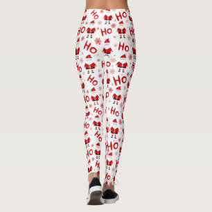 Ho Ho Ho Ho Ho Santa Claus-julen Mönster Leggings
