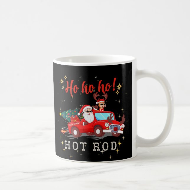 Ho ho ho ho Hot rod jultomten Reindeer Lastbil Kaffemugg (Höger)