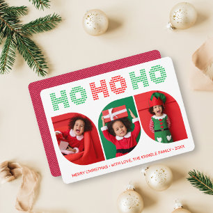 Ho Ho Ho Ho Photo jul-gratulationskort Inbjudningar