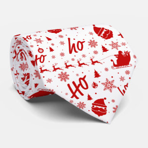 Ho Ho Ho Ho White & Red Jul Mönster Slips