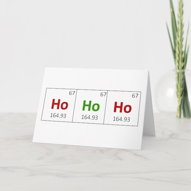 Ho Ho Ho Holiday Periodiska Systemet Julkort Helgkort (Framsida)