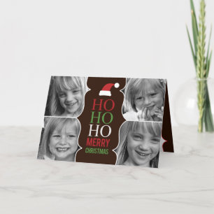 HO HO HO HON Jul/Helgdag-fotokort Helgkort