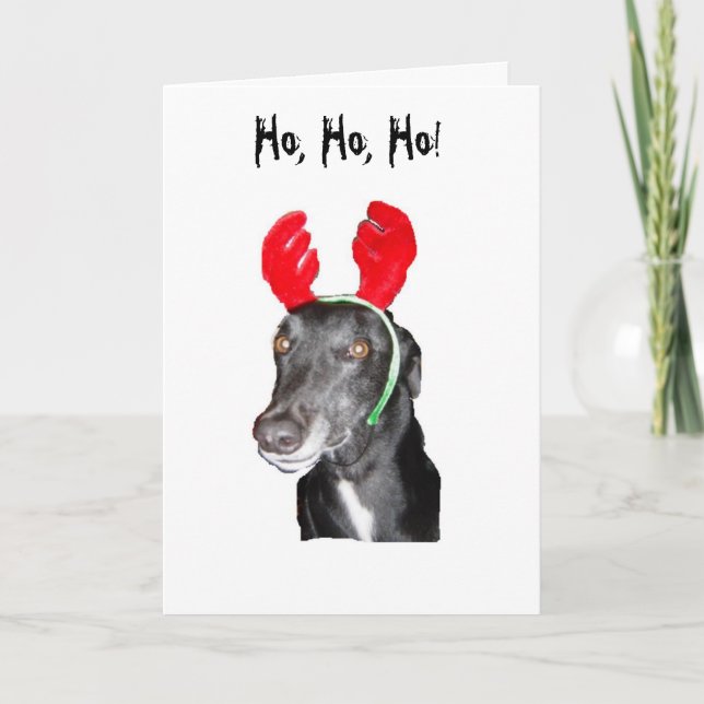 Ho Ho Ho! Horn på kronhjort Helgkort (Framsida)