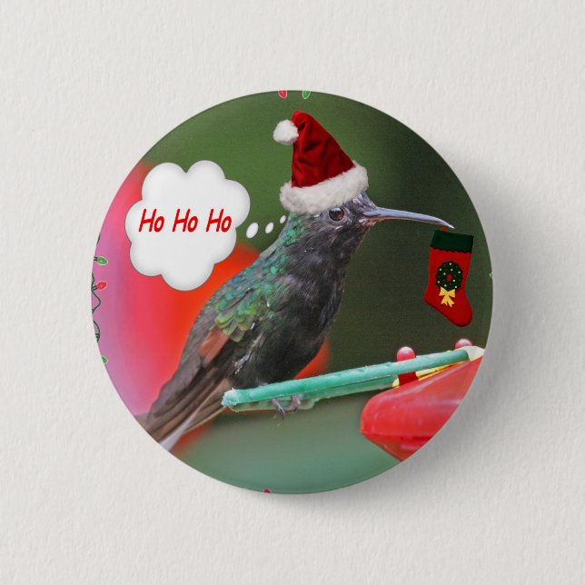 Ho Ho Ho Hummingbird Knapp (Framsida)