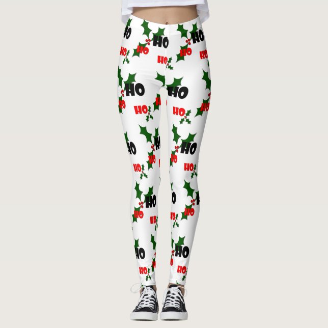 Ho Ho Ho järnek- & bärdamasker Leggings (Framsida)