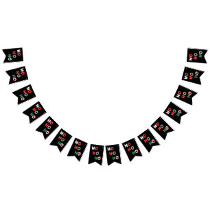 Ho Ho Ho jul flaggor banner
