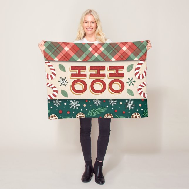 Ho Ho Ho jul Fleecefilt (På plats)